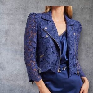 Generation Love Women’s Navy 
Malibu Lace Jacket Size L